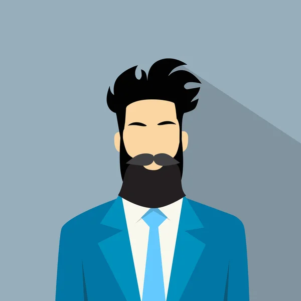 Perfil de homem de negócios Ícone Masculino Avatar Hipster — Vetor de Stock