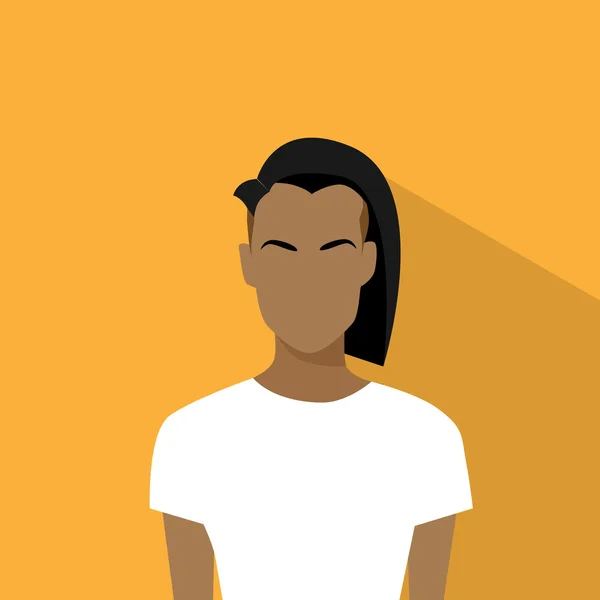 Femme Profil ethnique afro-américain Icône Avatar — Image vectorielle