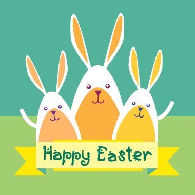 Tavşan Grubu Mutlu Paskalya Tatili Tebrik Kartı