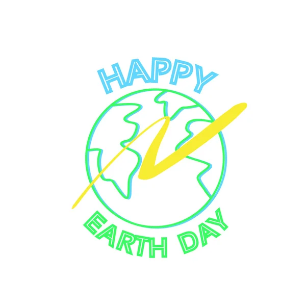 Earth Day April Holiday Globe Concept — Stok Vektör