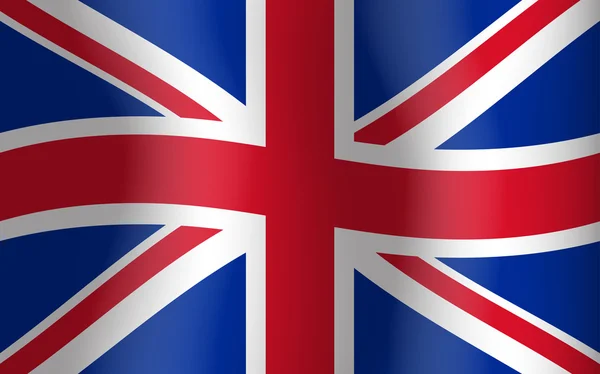 Großbritannien schwenkt Flagge vereinigtes Königreich Englisch — Stockvektor