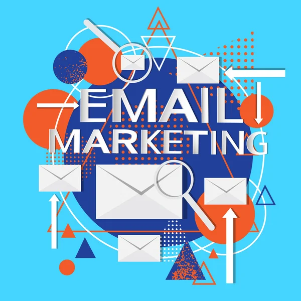 Marketing e-mail busta Invia Business Mail — Vettoriale Stock