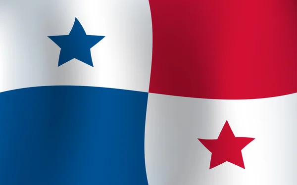 Panamá ondeando la bandera de fondo — Archivo Imágenes Vectoriales