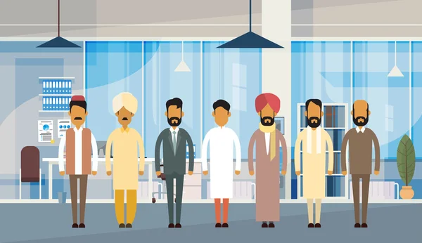 Indiens Businessman Group Vêtements traditionnels India Business Office — Image vectorielle