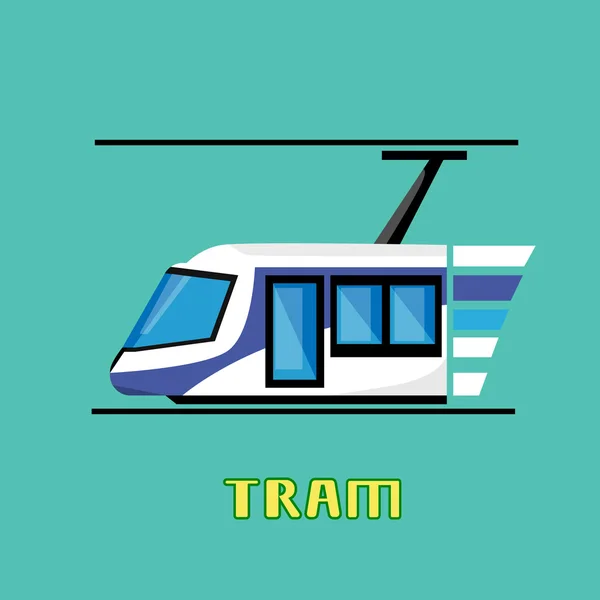 Tram Moderne Ville Transports publics — Image vectorielle