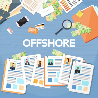 Offshore kağıtları belgeleri şirket iş insanlar sahipleri