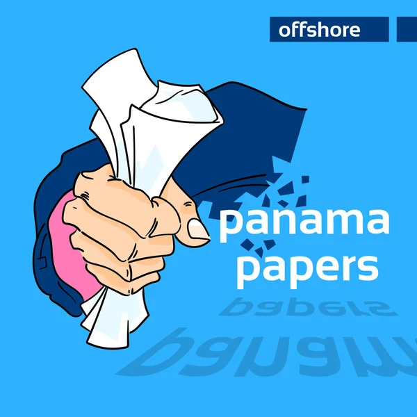Panama papiery biznes człowiek ukryć dokumentu prywatnego — Wektor stockowy