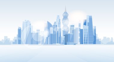Panama City gökdelen görünümü Cityscape arka plan