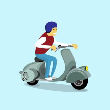 Adam araba elektrikli motosiklet Scooter Retro elektrikli ulaşım