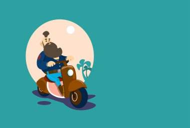 Motorcu Ride motosiklet Bisiklet sakallı