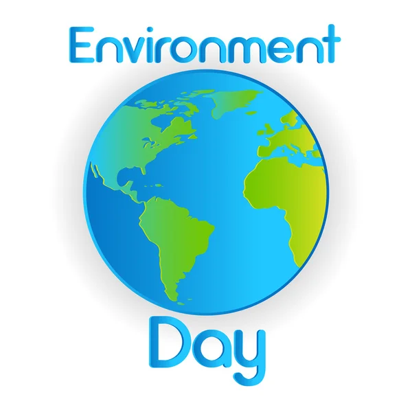 Wereld milieu dag Earth Planet Globe Logo — Stockvector