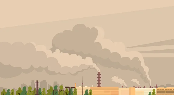 Naturaleza contaminación planta tubería — Vector de stock