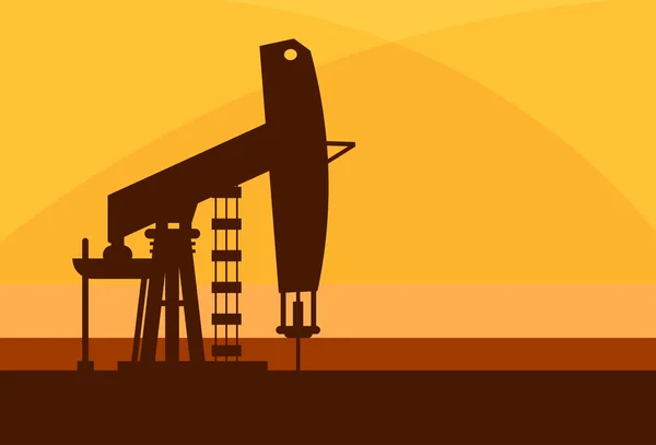 Πλατφόρμα ανυψωτής πετρελαίου άντλησης λαδιού — Διανυσματικό Αρχείο