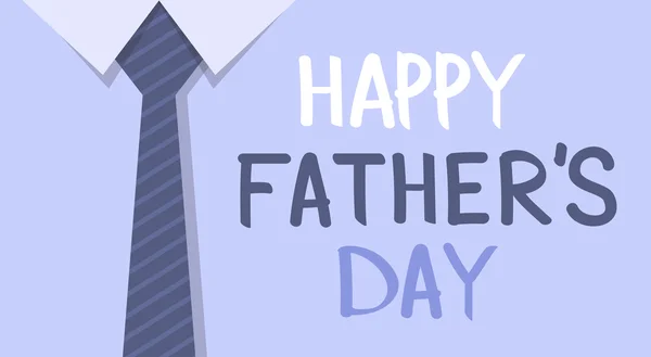 Prettige vader dag vakantie, Greeting Card met stropdas — Stockvector
