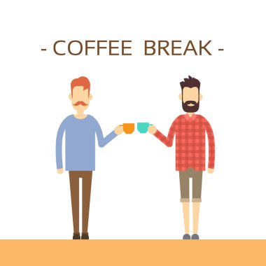 Geçici iş adamı tutun Kupası Kahve molası kavramı