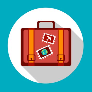 Bavul simgesi Logo etiketleri yaz gezisi tatil Bagaj