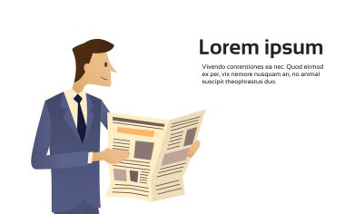 İşadamı oku gazete, iş adamı haber kağıt tutun