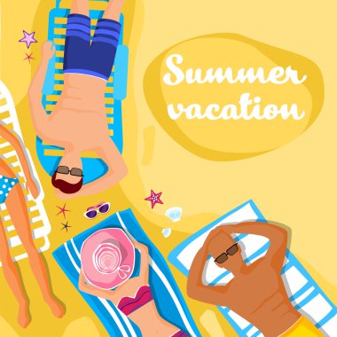 Güneşlenme sahil tropikal yaz tatili Holiday Beach yalan insanlar kum