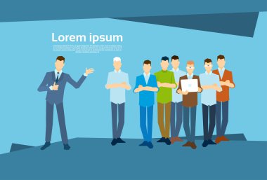 İş adamı lider işadamları grubu ile