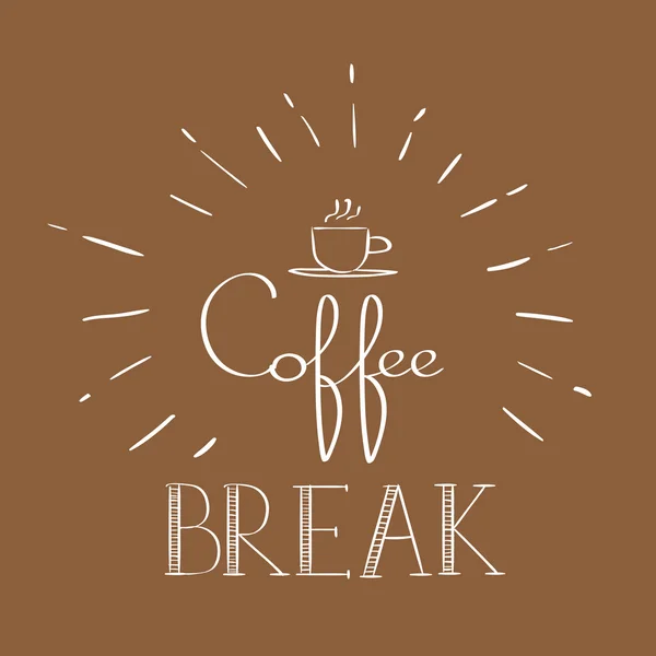 Cartaz de refresco de banner de pausa para café —  Vetores de Stock