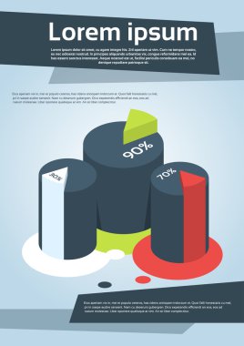 İş finansal silindir grafik diyagramı el ilanı
