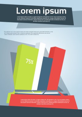 İş finansal grafik ilanı kapak tasarım sayfası