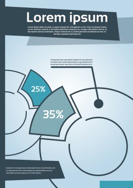 Pasta diyagramı ile yüzde mali grafik el ilanı