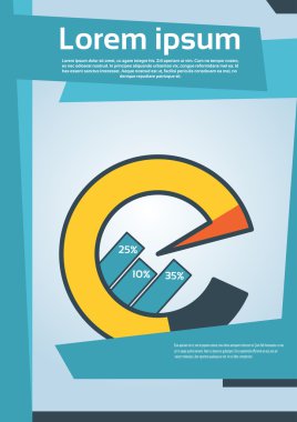 Pasta diyagramı ile yüzde mali grafik el ilanı