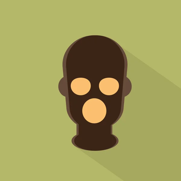 Terroriste à Balaclava Masque Icône Concept de terrorisme — Image vectorielle