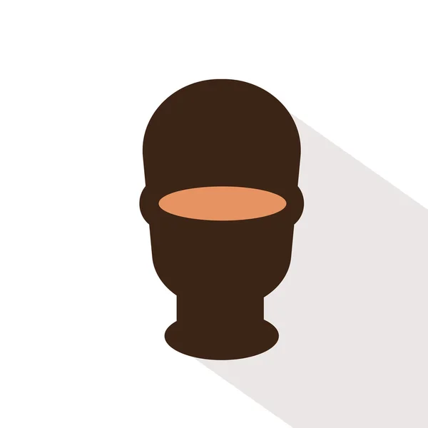 Terroriste à Balaclava Masque Icône Concept de terrorisme — Image vectorielle