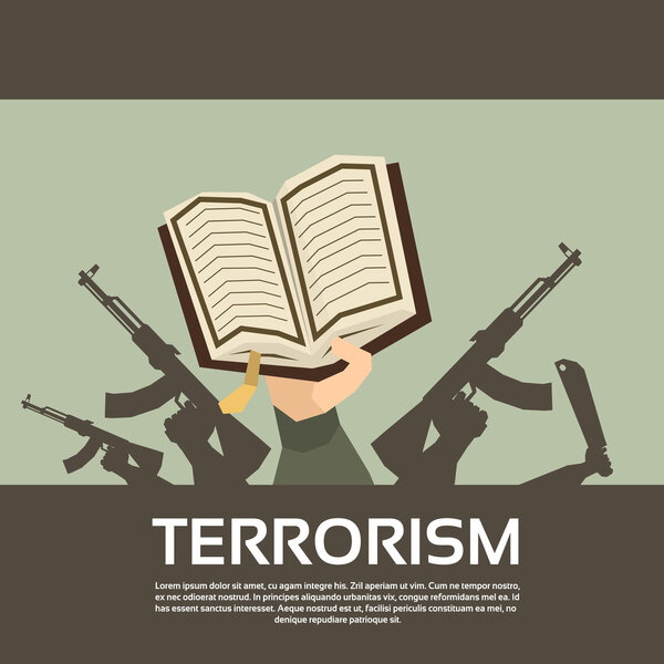 Terrorist Group Hands Holding Guns Terrorism