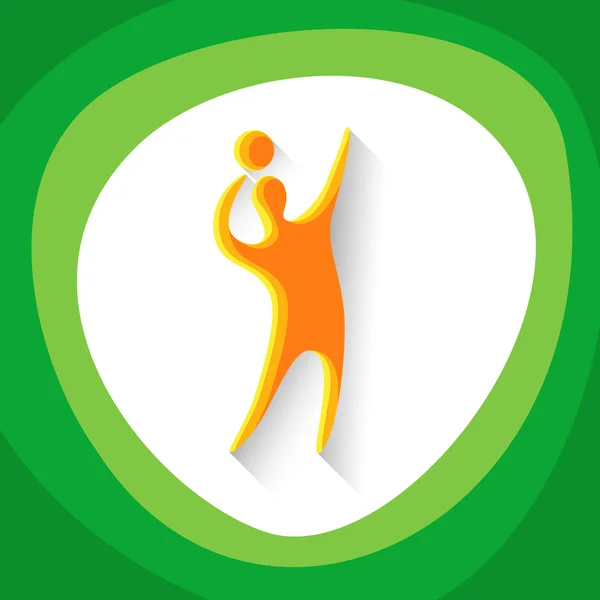 Volleybal speler Sport concurrentie pictogram — Stockvector