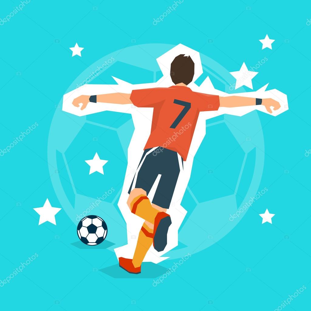 Football Player Kick Ball Sport Championship Stock Vector Image by ©mast3r #114754302 Football Player Kick Ball Sport Championship Stock Vector Image by ©mast3r #114754302