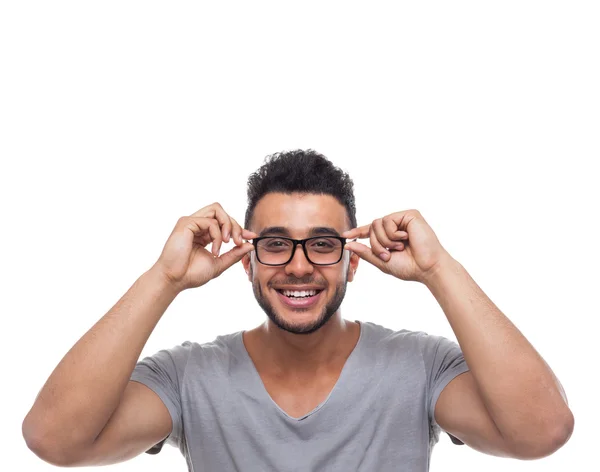 Hombre casual usar gafas para los ojos Joven hombre de negocios — Foto de Stock