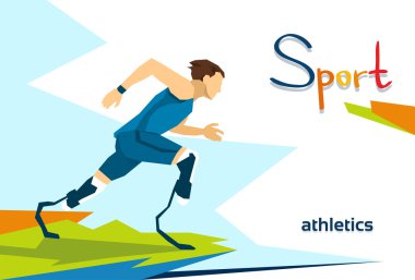 Engelli koşucusu spor yarışması