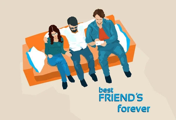 Download Friends sofa — Stock Vector © analizarte #9461903