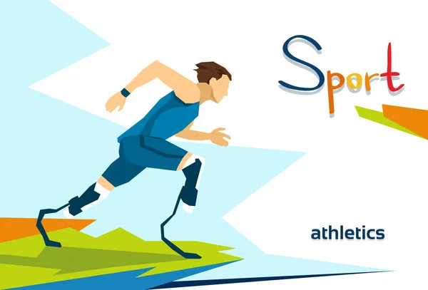 Konkurs Sport niepełnosprawnych Runner — Wektor stockowy