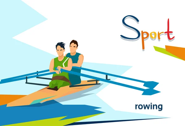 Athlètes handicapés Aviron Compétition sportive — Image vectorielle