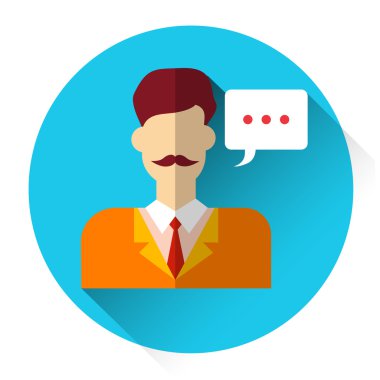 Man Icon Operatör Destek Sohbet