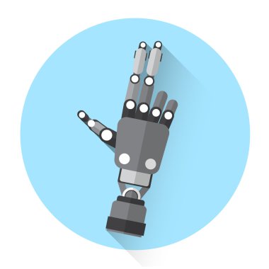 Modern Robot el parmak jest simgesi çekim