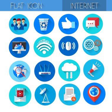 Internet Icons Koleksiyon Teknolojisi Seti
