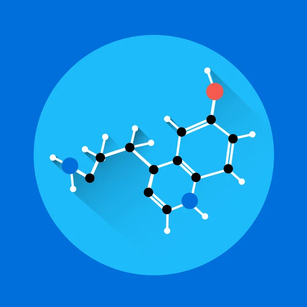 Icono de logotipo colorido de cadena molecular — Vector de stock