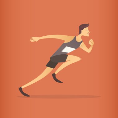 Çalışan atlet Sprinter spor yarışması