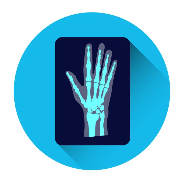 Kézi röntgen gyógyszer ikon — Stock Vector