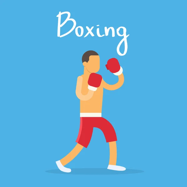 Box Sportsman Boxer Sport Compétition — Image vectorielle