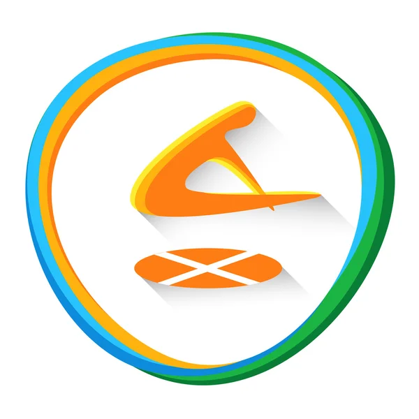 Trampoline Gymnastics Sport Competition Icon — Stock Vector