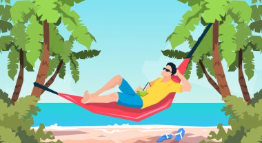 Hamak Beach Tatil yatan adam