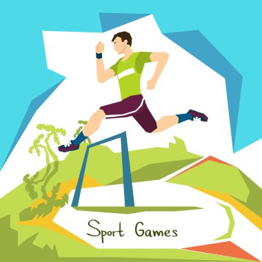 Atlet spor rekabet çalışan engelli yarış