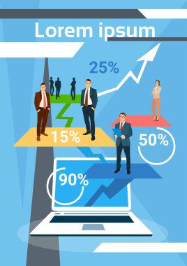 İş insanlar başarılı takım Finans büyüme