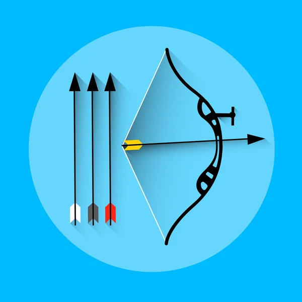 Équipement de tir à l'arc Icône de sport — Image vectorielle
